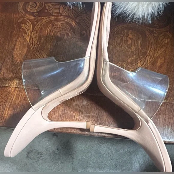 *SALE*Alexander Wang Translucent Peachy Nude Sandal in PVC&Nude Leather - Picture 10 of 12
